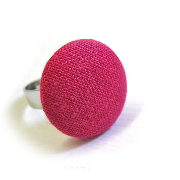 Botón cubierto de tela Rosa personalizado Botón de vástago de Metal