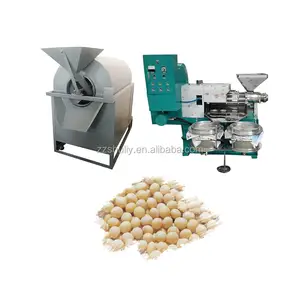 Pabrik Almond Mesin Roasting Minyak Kedelai Lini Produksi Minyak Zaitun Mesin Press Di Italia