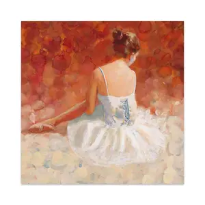 Newest modern style abstract dancing girl oil painting human figure canvas paintings for home decoration