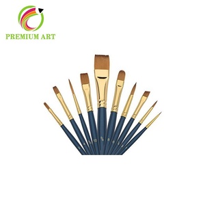 Transparente de gama alta manija mate 6 unids comadreja artista cepillo de pelo pintura al óleo Fro acuarela pintura - Product Image 4