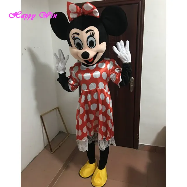 Fantasia da minnie para mascote e caminhada, desenhos animados engraçados da minnie para venda