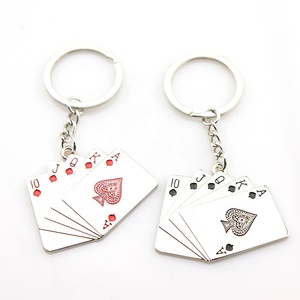 Porte-clés en alliage de Zinc, carte de jeu souvenir, porte-clés en métal, nouvelle collection - Product Image 6