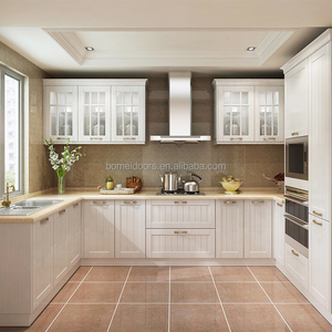 Disegno semplice di tipo aperto colore bianco armadio da <span class=keywords><strong>cucina</strong></span> di figura di U - Product Image 1