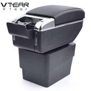 Vtear Per Skoda A7 bracciolo USB di Ricarica intensificare Doppio strato scatola di immagazzinaggio centrale contenuti Negozio bracciolo accessori ricambi per auto - Product Image 4
