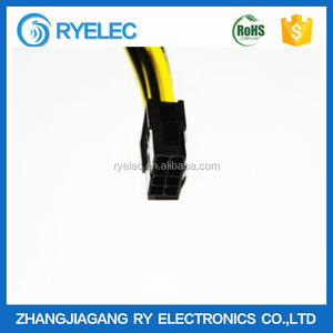 Molex5557 8-pin stecker auf 2 * 4pin Molex5557 buchse Gelb und schwarz braid kabelbaum - Product Image 3