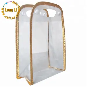 Sac d'emballage plastique sac cosmétique transparent en PVC sac gousset latéral personnalisé impression offset transparente Longli recyclable 15 jours