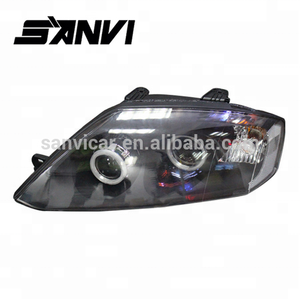 Sanvi-conjunto de accesorios de bombilla de faro de coche, luz de trabajo para Hyundai Coupe con lente de Bi proyector y Ojos de Ángel, Halos - Product Image 2