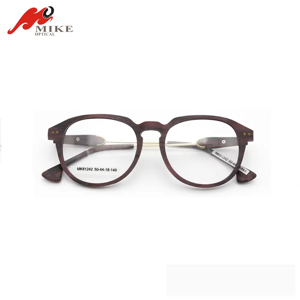 การออกแบบล่าสุดปรากฏการณ์กรอบแว่นตาอะซิเตทแว่นตากรอบแว่นตารอบสีดำไม้มีแนวโน้มรุ่นคลาสสิก