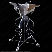 Pieds de table en acrylique personnalisés, pieds de meubles en acrylique transparent, pieds de banc en lucite de style baroque pour le bureau