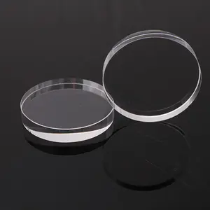 SUCCESS Clear High Temperature Glass Round Disc 99.99 Purity Quartz Sight Glass Plate