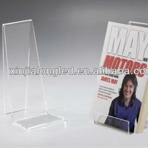 Acrylic Plastic Book Holder Stand Clear Acrylic Magazine Display Rack 6" Acrylic Book Easel/Artwork Display Stand