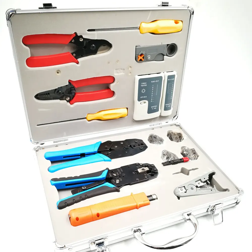 Network Tool Kit for cuter stripper HT-K4015 Lan Multi-network cable tester for Installation and Test