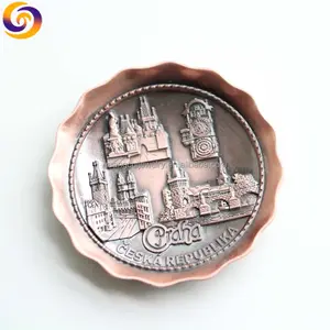 Praha Ceska Republika पर्यटन स्मारिका स्मारिका धातु की थाली - Product Image 4