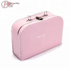 热门新产品复古粉红色装饰迷你手提箱收纳盒