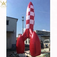 Missile guidé gonflable personnalisé, fusée Tintin gonflable géante à vendre
