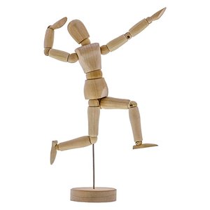 Maniquí de Dibujo Artístico de Madera de 5 Pulgadas con Base y Cuerpo Flexible - Product Image 1