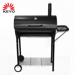 <span class=keywords><strong>Barbecue</strong></span> mobile moderne haut de gamme en métal thermolaqué <span class=keywords><strong>avec</strong></span> <span class=keywords><strong>cheminée</strong></span> pour fumoir à charbon de bois d'extérieur - Product Image 2