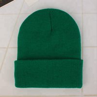Bonnet en tricot épais et doux unisexe personnalisé avec logo, bonnet de ski chaud en acrylique pour l'hiver, disponible en 71 couleurs unies