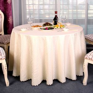 All'ingrosso di lusso Jacquard 132 tovaglie rotonde ricamate motivo floreale fatto a mano per uso domestico per matrimoni - Product Image 3