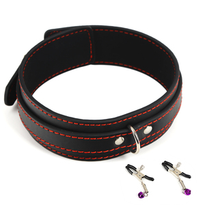 LOBO NEGRO cuerda set kit conjunto de cuello femenino de sujeción para adultos juguetes sexuales masculinos de cuero servidumbre - Product Image 6