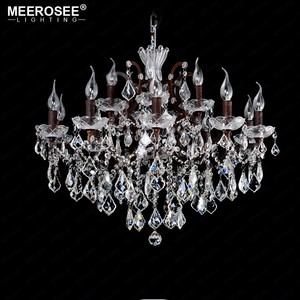 Vintage di Cristallo Luce <span class=keywords><strong>Lampadario</strong></span> Loft Retro Ruggine Lampadari Luci Fixture 15 Braccia Penzoloni Goccia Lampada per La Casa Soggiorno - Product Image 2