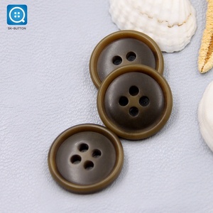 Cúc Áo Khoác Áo Khoác Vải Polyester Bốn Lỗ Giả Chất Lượng Cao Màu Nâu 28L - Product Image 6