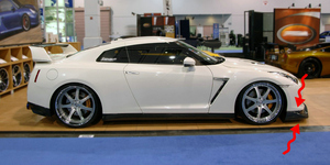 Séparation de pare-chocs avant en Fiber de carbone, accessoire pour voiture, Style Amu, pour Nissan R35 GTR - Product Image 2