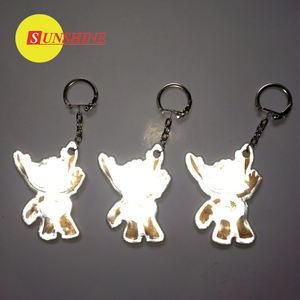 SONNENSCHEIN werbe pvc reflektierende tier glow in the dark sicherheits keychain - Product Image 1
