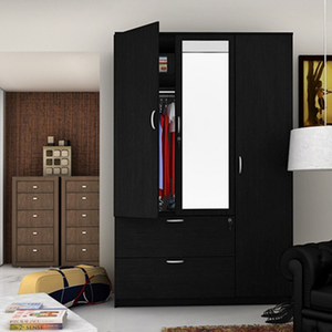 Cheap Price Freestanding Modern Laminate 3-Door Bedroom Furniture <strong>Wardrobe</strong> <strong>with</strong> <strong>Mirror</strong> for Gym Use - Product Image 1