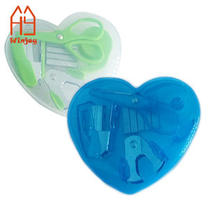 Nhà máy Cung Cấp Mini Văn Phòng Trường Văn Phòng Văn Phòng Phẩm thiết lập trong Hình Trái Tim Hộp Nhựa - Product Image 6