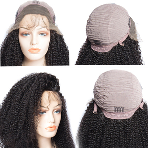 Livraison en ligne mongole 4c afro crépus bouclés perruque de cheveux humains full hd sans colle perruque frontale en dentelle livraison gratuite - Product Image 6