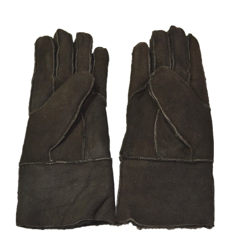 Оптовая продажа, модные зимние перчатки из натуральной овечьей шерсти с подкладкой из овечьей шерсти