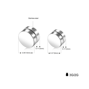 Nuovo arrivo vendita calda magnete Clip su orecchio gioielli <span class=keywords><strong>orecchini</strong></span> coreani <span class=keywords><strong>orecchini</strong></span> magnetici rotondi Non penetranti per uomo e donna - Product Image 6