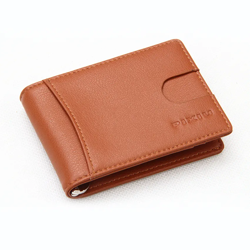 Card Wallet Customized Wallet RFID Card Holder Leather Money Clip Wholesale