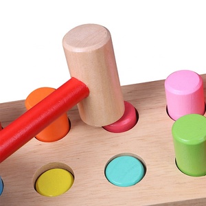 Del bambino Battere Giocattoli Con Il Martello Multifunzionale Strumento di Manutenzione Del Bambino Scatola di Combinazione Dado martellante martello di legno giocattolo - Product Image 4