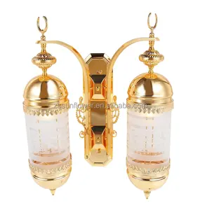 Islamic Design Gold Lights Large Mosque Plated Hanging Chandelier For Prayer Hall Large Chandelier