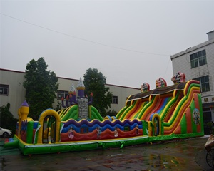 Tamaño personalizado 20*12 gigante inflable <span class=keywords><strong>de</strong></span> dibujos animados <span class=keywords><strong>castillo</strong></span> con tobogán <span class=keywords><strong>de</strong></span> trampolín y escalada en roca. - Product Image 5