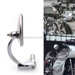 <span class=keywords><strong>Cafe</strong></span> <span class=keywords><strong>Racer</strong></span>-piezas para motocicleta, mango de acero inoxidable, extremo de barra, espejo giratorio de 360 grados - Product Image 6