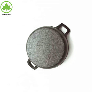 Assiette à dîner BBQ <span class=keywords><strong>en</strong></span> <span class=keywords><strong>fonte</strong></span> noire classique <span class=keywords><strong>cuisson</strong></span> à <span class=keywords><strong>induction</strong></span> à gaz chaud Compatible casserole <span class=keywords><strong>de</strong></span> torréfaction pré-assaisonnée <span class=keywords><strong>pour</strong></span> la <span class=keywords><strong>cuisson</strong></span> - Product Image 4