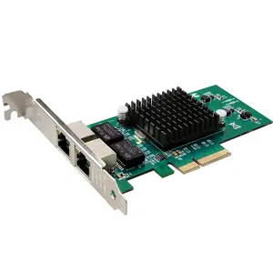 DIEWU RJ45 เครือข่าย lan Gigabit 10/100/1000 Mbps 1G 82576 PCIe 4x Mini Server Lan Card