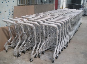 Chariot de courses à trois paniers, plaqué chrome, pour supermarchés aux Philippines, MOQ 50 pièces - Product Image 6