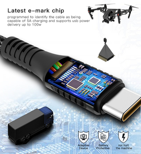 Stampaggio ad iniezione 1.2 M Tipo di Carica Veloce C Cavo di Dati di Controllo di qualità di Ricarica 4A 5A Cavo Usb - Product Image 3