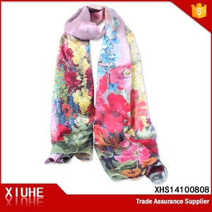 Bufanda de seda satinada para mujer, pañuelos de seda con estampado Digital personalizado, diseño propio, venta al por mayor, China, 100 - Product Image 3