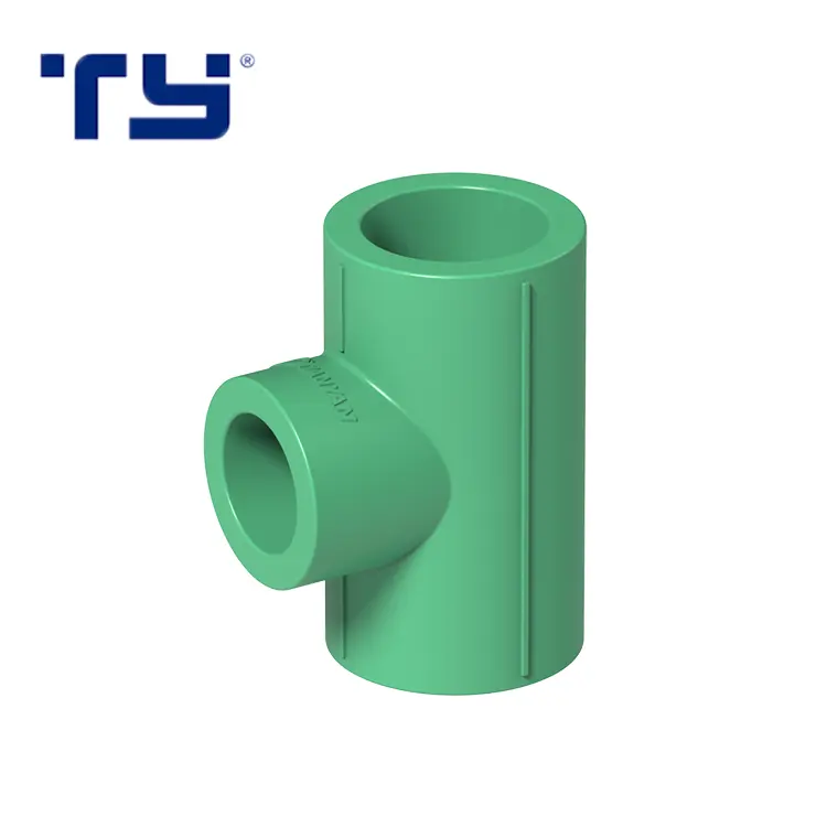 GB/DIN Pp-R Green TY manufacture PPR DIN 8077 DIN 8078 pipe fittings Reducing Tee,Unequal Tee