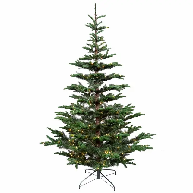 Holiday Decorated 6ft PE PVC Mixed Christmas Tree With LED Lights