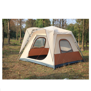Fonte di fabbrica 5-8 persona Glamping famiglia di alta qualità tende da campeggio con doppio Laywer a buon mercato grande tenda all'aperto - Product Image 1
