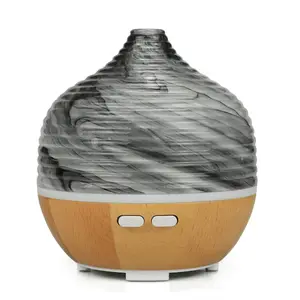 Real Wood Marble Handmade Glass Essential Oil Aromatherapy Diffuser, 200ml Cool Mist Water Humidifier with Factory Low Price