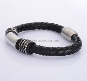 2015 nueva tendencia de cuero genuino pulseras de nominación encantos venta al por mayor - Product Image 4