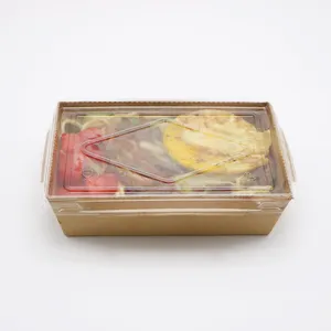 식품 초밥 포장 상자 크래프트 종이 식품 포장 누설 방지 도시락