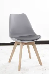 Hot sale pp plástico réplica Eiffel Dsw cadeira com pernas de madeira